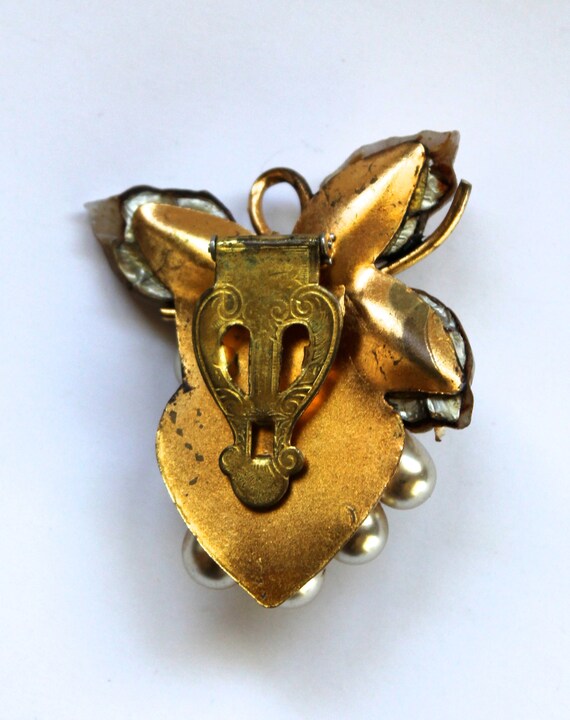 1950s/1960s Gold Tone Grapes Dress or Shoe Clip! - image 2