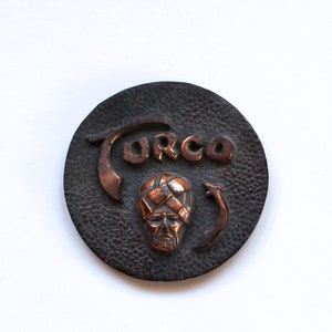 Vintage 1950's Advertising Turco Cleaning Compounds Metal Paperweight! RARE!