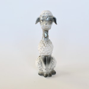 Vintage 1950&#39;s Enesco Poodle Ceramic Planter/Magnetic Pin Holder!