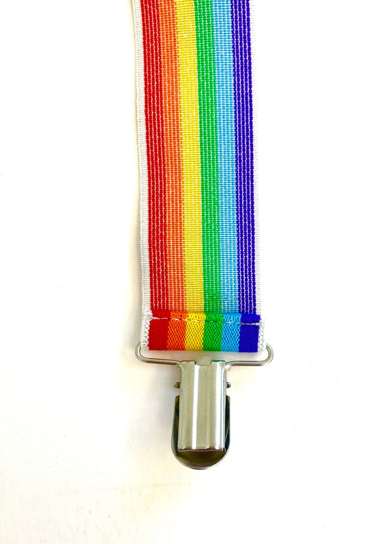 Vintage 1970s Rainbow Suspenders! - image 3
