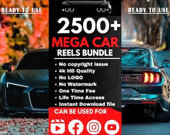 2500+ High-Engagement Car Reels | Ideal for IG Growth & Resellers | Instant Download
