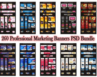 260 Editable PSD Marketing Banner Templates | Etsy Shop, Events & Branding | Instant Digital Download