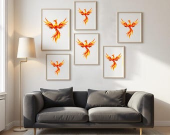 Eagle Wall Art Print | Majestic Wildlife Painting | PSD Digital Download