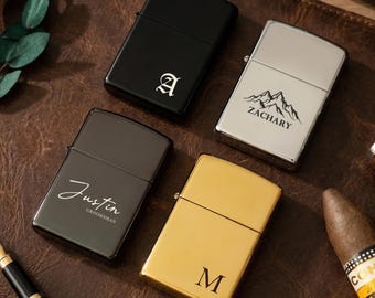 Encendedor Zippo personalizado con estuche: Regalo personalizado para padrinos de boda grabado