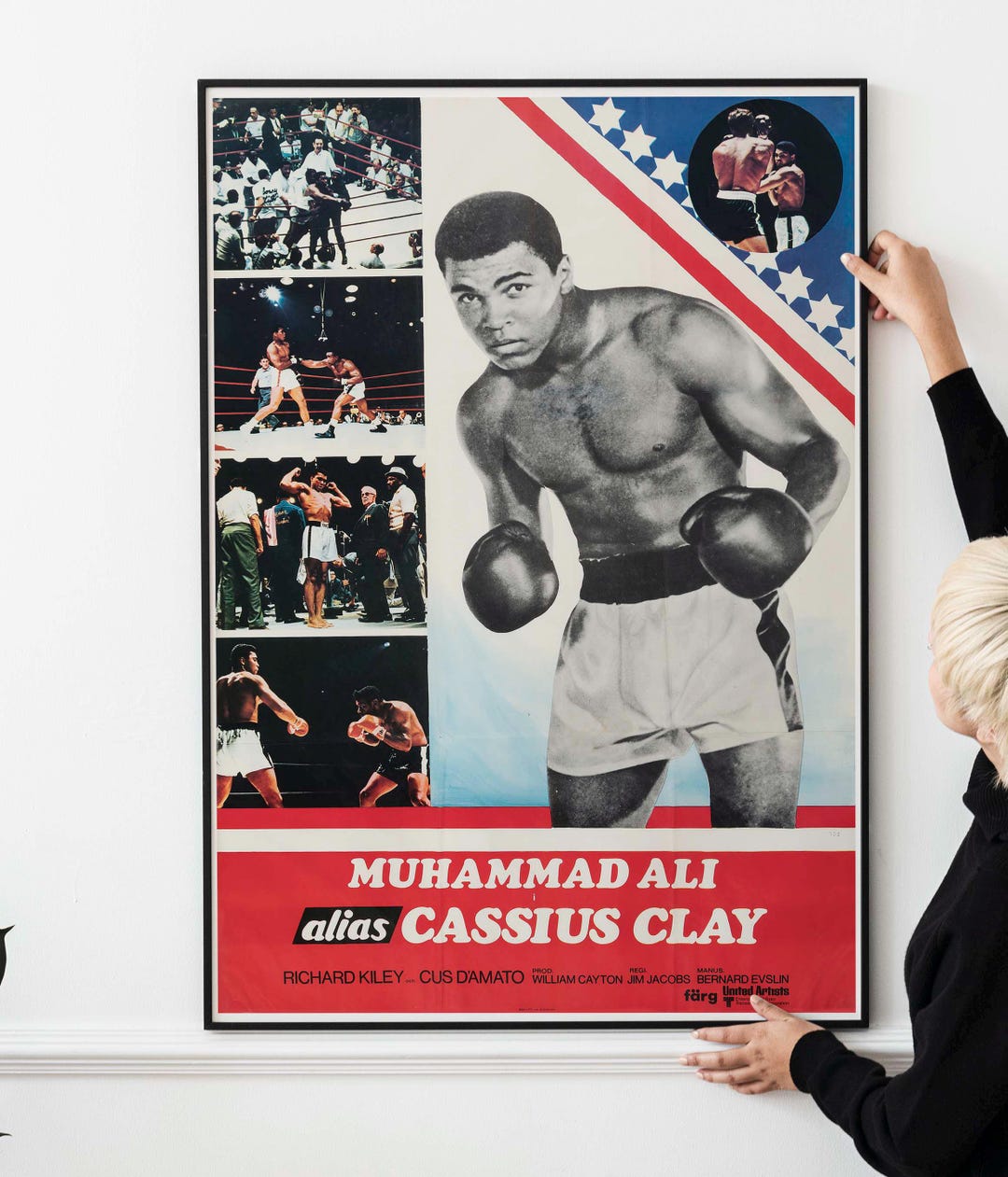 1970年代のボクシングポスター2枚 - ヴィンテージヘビー級ファイト