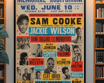 Vintage Soul and R&B Poster – Classic 50s Concert Print