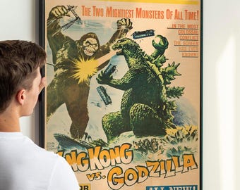 1950年代のオールドスクールSFポスター 巨大クリーチャー映画SF 印刷