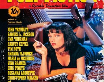 1990s Crime Movie Poster – Vintage Neo-Noir Cult Cinema Print