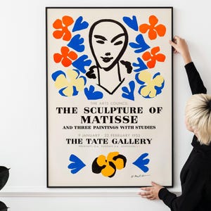 The Sculpture of Matisse 1953 French Art Exhibition Poster 24x36 FRAMED