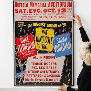 1950s Jazz Concert Poster Vintage Music Print PRINTABLE DOWNLOAD