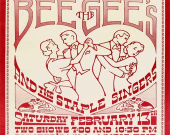 1970年代フォークロックコンサートポスター – ヴィンテージ音楽