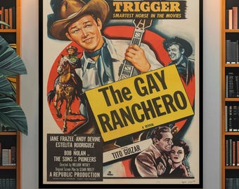 1950年代のヴィンテージ西部劇映画ポスター - クラシックハリウッド
