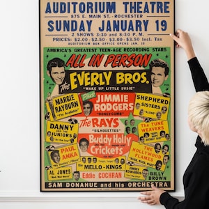 1958 Vintage Rock and Roll Poster – Classic 50s Concert Print, Retro Music Festival Collectible Artwork PRINTABLE DOWNLOAD