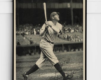 Babe Ruth 1934 Poster – Yankee Stadium Vintage Baseball Print