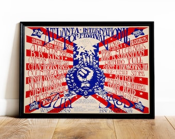 Two Vintage Psychedelic Rock Posters – 1969 Festival Era Artwork, Classic 60s Music Collectible PRINTABLE DOWNLOAD