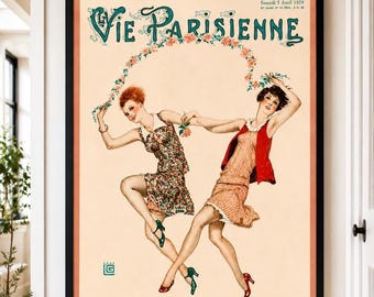 Vintage French Fashion Print – Paris Spring 1929 Art Deco Magazine Print