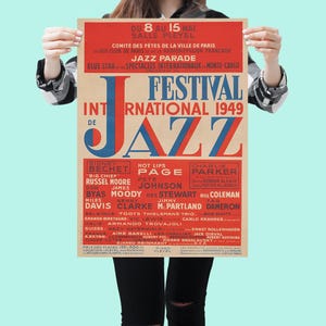 Paris Jazz Festival Poster 1949 PRINTABLE DOWNLOAD