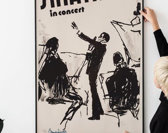 1970s Vintage Concert Poster – Classic Jazz & Swing Music Print