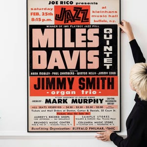1960s Jazz Club Poster Buffalo, New York Vintage 60s Jazz Concert Poster PRINTABLE DOWNLOAD