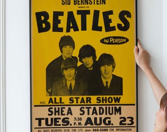 Pôster clássico de rock and roll dos anos 60 – Impressão vintage de show de música pop, download para impressão retrô dos anos 60
