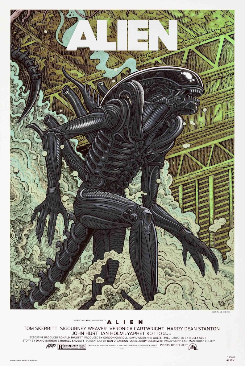 Alien 1979 Movie Poster – Printable Sci-fi Horror Xenomorph Art Digital ...