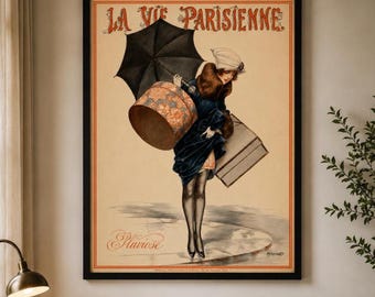 Vintage French Fashion Poster – Art Deco Designer Wall Art Print