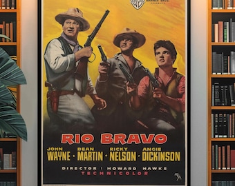 Rio Bravo 1959 Movie Poster – Classic John Wayne & Dean Martin Western Print PRINTABLE DOWNLOAD