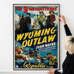 Wyoming Outlaw 1940 Filmposter – Klassischer John Wayne Western Film Vintage Print