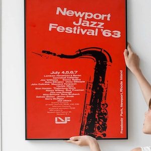 Jazz Festival 1963 Vintage Coltrane Konzert Poster Download
