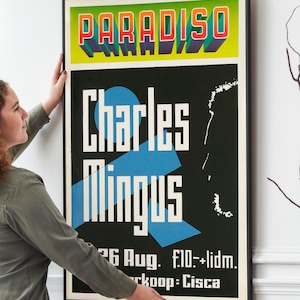 Charles Mingus Paradiso Jazz Concert Poster 1970s Vintage Concert Poster