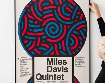 Póster vintage de jazz moderno: impresión de conciertos clásicos de los años 60, obra de arte coleccionable de bebop y swing retro