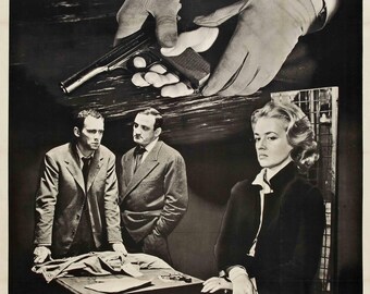 Vintage French Film Noir Poster – Classic Crime Thriller Print, Retro 50s Cinema Collectible Artwork  PRINTABLE DOWNLOAD