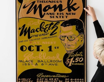 1950s Harlem Poster – Vintage Jazz Concert Memorabilia Print