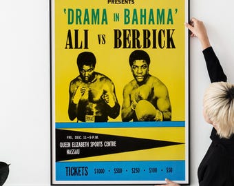 ヴィンテージボクシングポスター4枚セット – クラシックなヘビー級