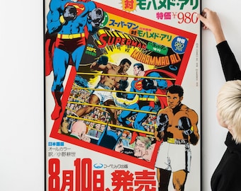Vintage Comic Book Poster – Retro Japanese Superhero Print, Classic Pop Culture Manga Collectible Artwork PRINTABLE DOWNLOAD