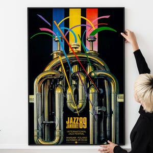 Retro 80s Jazz Festival Poster – Vintage Music Memorabilia Wall Print