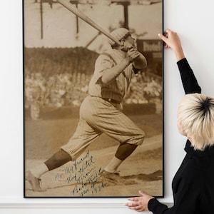 Babe Ruth signierte Fotografie Poster - 1920er Jahre Vintage Yankees Baseball Print DRUCKBARE DOWNLOAD