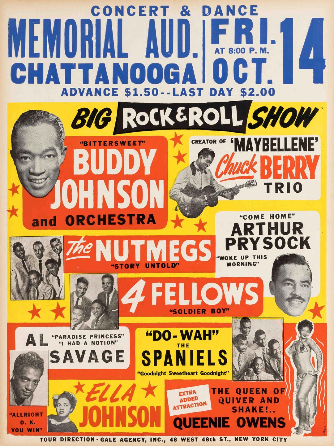 1950s Rock and Roll Concert Poster – Vintage Live Music History Print ...