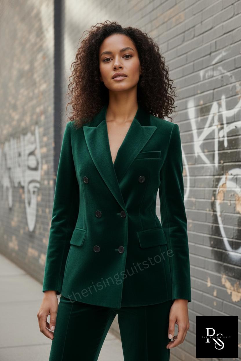Chaqueta Blazer De Terciopelo Para Mujer – Traje De Chaqueta Con Solapa Chal, Elegante, Para Cenas, Bodas O Eventos Formales
