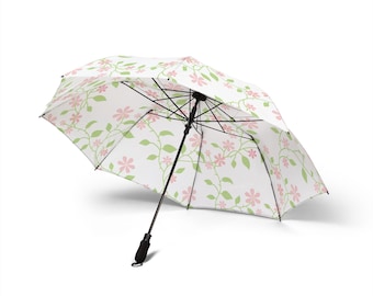 Spring Whispers Umbrella – Refined Pastel Floral on Ivory | Japanese-Inspired Elegant Parasol