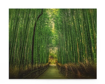 Path of Bamboo Serenity – Arashiyama Kyoto Forest [120/252/500] Piece Jigsaw Puzzle | Japanese Zen Nature Art