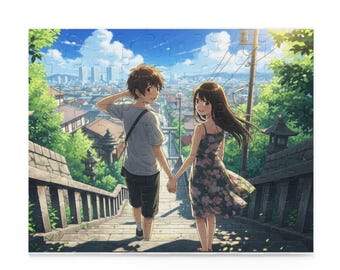 Sunlit Steps of Summer - Anime Style [500/252/120] piece Jigsaw Puzzle for Couples & Nostalgia Lovers