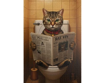 Funny Cat Reading Newspaper Puzzle - 1014 Pieces - Ideal Gift for Cat Lovers