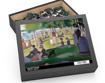 A Sunday Afternoon Puzzle – Classic Pointillism Art Jigsaw Puzzle[120/252/500] Pieces | Museum-Style Fine Art Puzzle