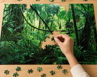 Mysteries of the Green Canopy Puzzle – Exotic Rainforest Landscape Jigsaw | 110 / 252 / 520 / 1014Pieces