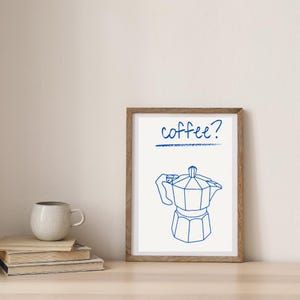 Coffee Lover Poster Wall Art Printable, Fun Kitchen Decor, Coffee Poster for Café or Home, Modern or Vintage Kitchen Art