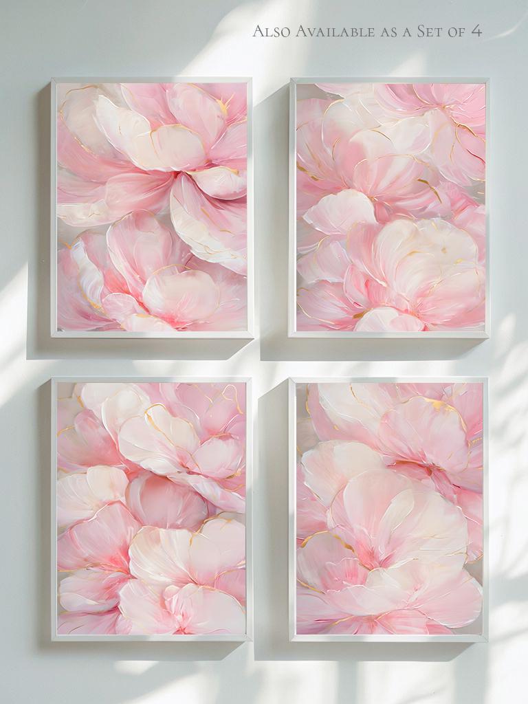 Abstract Floral Wall Art Printable, Blush Pink Flower Print ...