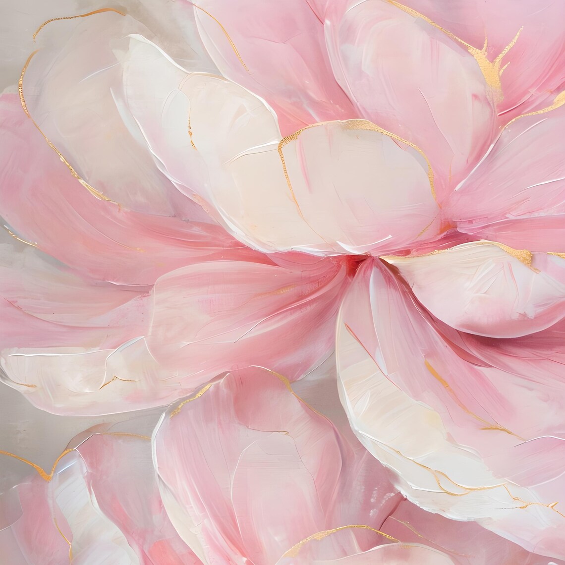 Abstract Floral Wall Art Printable, Blush Pink Flower Print ...