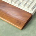 Black Walnut Wood Wrist Rest: Wooden Keyboard Palm Rest, Custom Logo/Length product logo