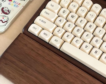 Personalized Luxurious Walnut Keyboard Wrist Rest, Mechanical Keyboard Wrist Pad for Typing Pain Relief, Gaming Keyboard Rest Anti-Slip Pad
